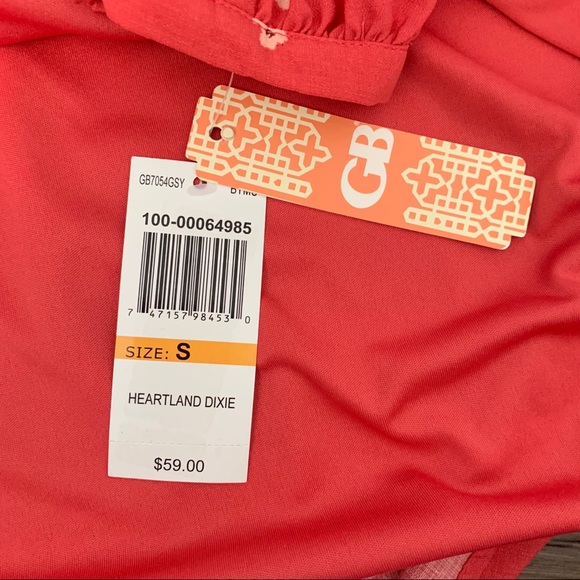 NWT Gianni Bini Peach Floral Long Sleeve Dress - Picture 6 of 7